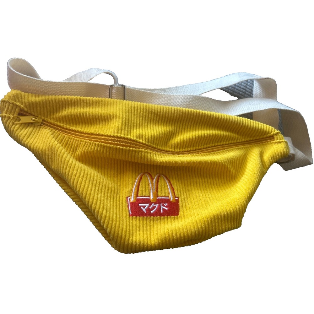 Vintage Style McDonald's Japan Yellow Corduroy Fanny Pack / Sac Banane